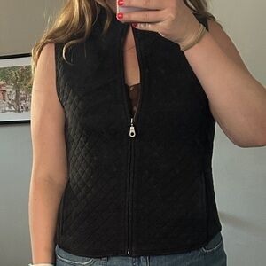 Black Quilted Vest